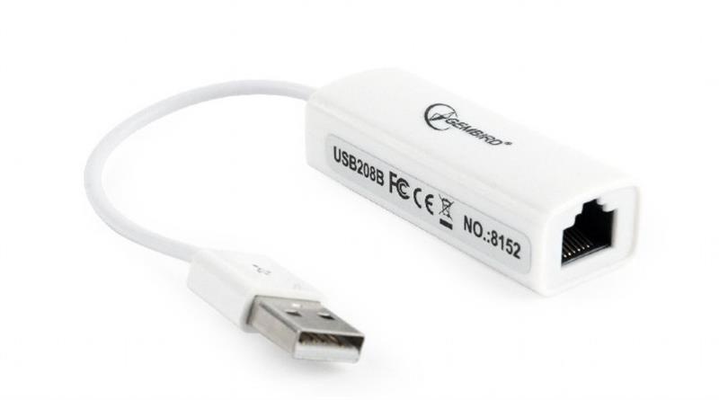 Адаптер Gembird (NIC-U2-02) USB - Fast Ethernet, білий NIC-U2-02 фото