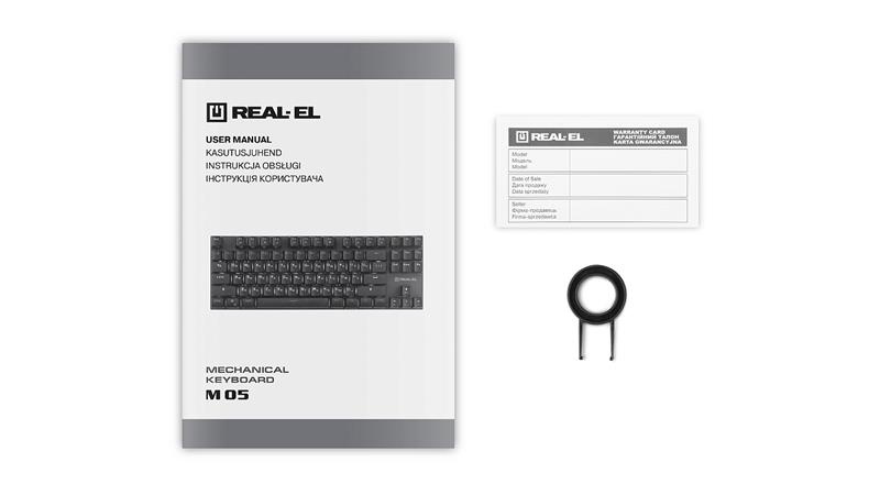 Клавіатура REAL-EL M 05 Grey USB EL123100044 фото