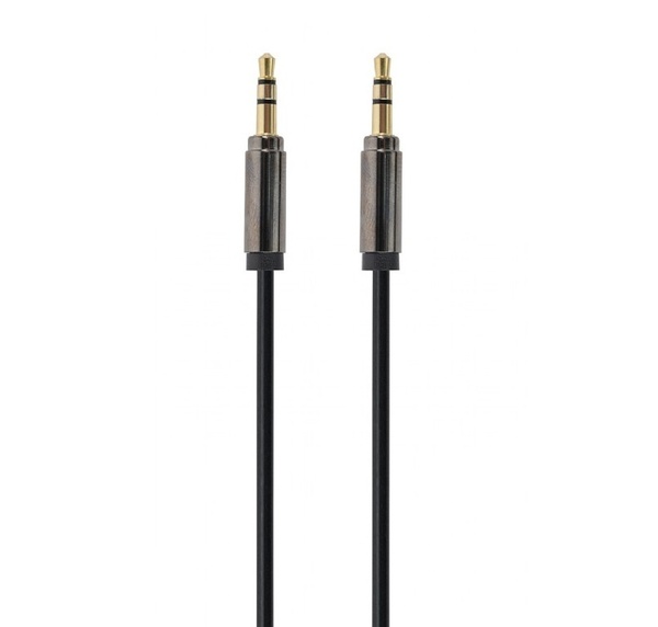 Аудіо-кабель Cablexpert 3.5 мм - 3.5 мм (M/M), 1 м, чорний (CCAP-444-1M) CCAP-444-1M фото