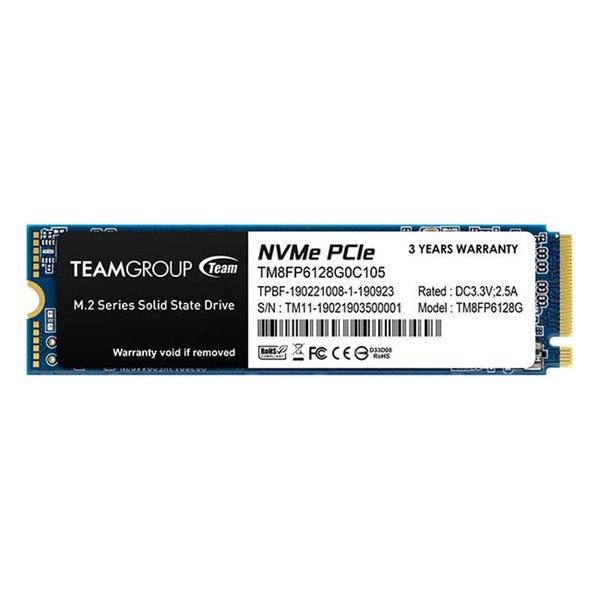 Накопичувач SSD 128GB Team MP33 M.2 2280 PCIe 3.0 x4 3D TLC (TM8FP6128G0C101) TM8FP6128G0C101 фото