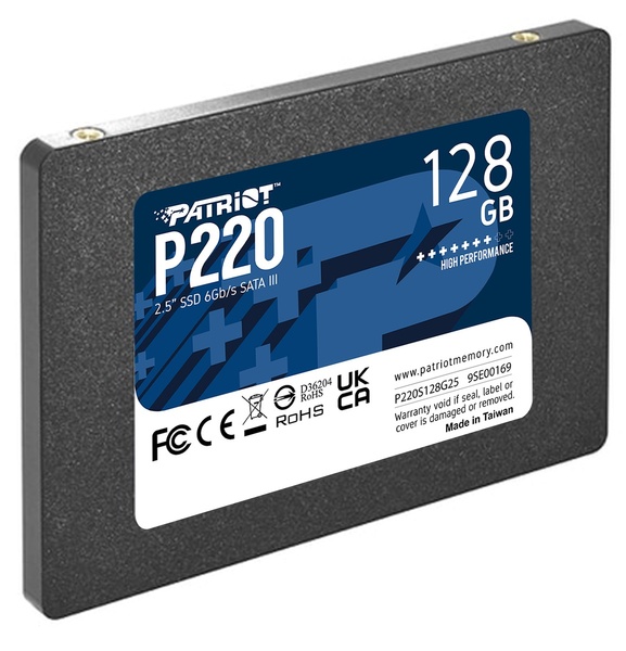 Накопичувач SSD 128GB Patriot P220 2.5" SATAIII TLC (P220S128G25) P220S128G25 фото