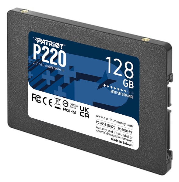 Накопичувач SSD 128GB Patriot P220 2.5" SATAIII TLC (P220S128G25) P220S128G25 фото