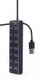 Концентратор USB 3.0 Gembird 7хUSB3.0, з вимикачами, пластик/метал, Black (UHB-U3P7P-01) UHB-U3P7P-01 фото 3