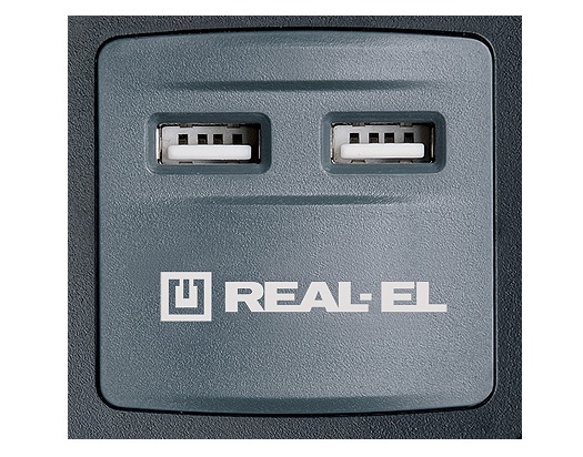 Фільтр живлення REAL-EL RS-8F USB CHARGE 3.0m Black EL122300004 фото