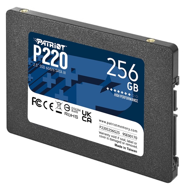 Накопичувач SSD 256GB Patriot P220 2.5" SATAIII TLC (P220S256G25) P220S256G25 фото
