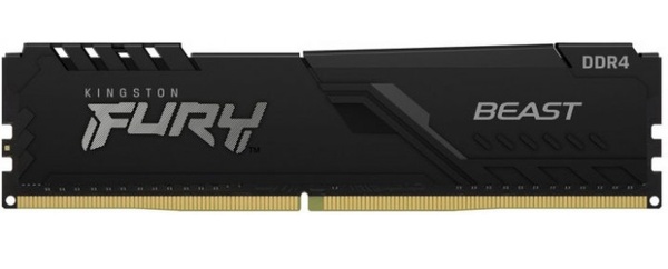 Модуль пам`ятi DDR4 4GB/2666 Kingston Fury Beast Black (KF426C16BB/4) KF426C16BB/4 фото