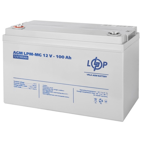 Акумуляторна батарея LogicPower 12V 100AH (LPM-MG 12 - 100 AH) AGM мультигель LP3877 фото