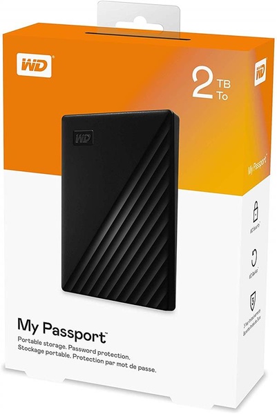 Зовнішній жорсткий диск 2.5" USB 2.0TB WD My Passport Black (WDBYVG0020BBK-WESN) WDBYVG0020BBK-WESN фото