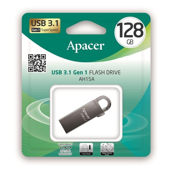 Флеш-накопичувач USB3.1 128GB Apacer AH15A Black (AP128GAH15AA-1) AP128GAH15AA-1 фото