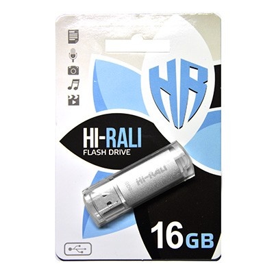 Флеш-накопичувач USB 16GB Hi-Rali Rocket Series Silver (HI-16GBVCSL) HI-16GBVCSL фото