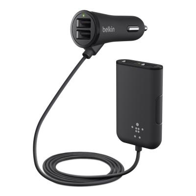 Автомобільний зарядний пристрій Belkin Road Rockstar USB Charger (2 USB x 2.4A + 2 USB x 1.2A) Black (F8M935bt06-BLK) F8M935bt06-BLK фото