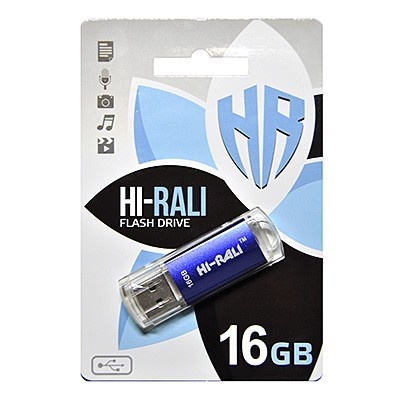 Флеш-накопичувач USB 16GB Hi-Rali Rocket Series Blue (HI-16GBVCBL) HI-16GBVCBL фото