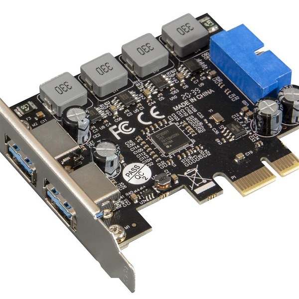 Плата розширення Frime (ECF-PCIEtoUSB006.LP) PCI-E to USB3.0 (2 порти) 3A/порт+19pin NEC720201 ECF-PCIEtoUSB006.LP фото