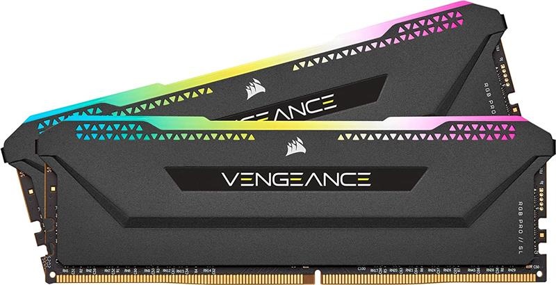Модуль пам`ятi DDR4 2x16GB/3600 Corsair Vengeance RGB Pro SL Black (CMH32GX4M2D3600C18) CMH32GX4M2D3600C18 фото