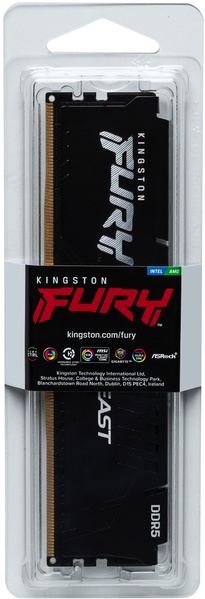 Модуль пам`яті DDR5 32GB/4800 Kingston Fury Beast Black (KF548C38BB-32) KF548C38BB-32 фото