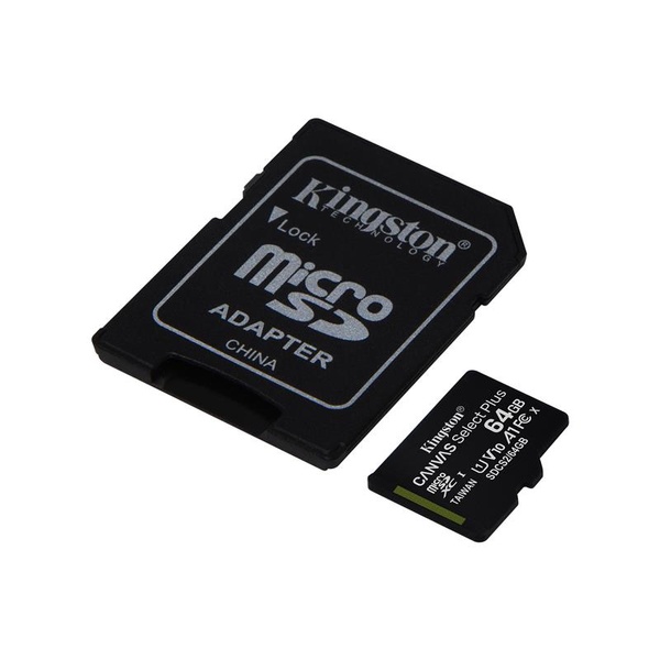 Карта пам`яті MicroSDXC 64GB UHS-I Class 10 Kingston Canvas Select Plus R100MB/s + SD-адаптер (SDCS2/64GB) SDCS2/64GB фото