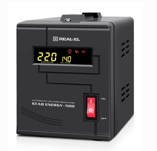 Стабілізатор REAL-EL Stab Energy-500 Black EL122400011 фото