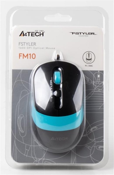 Мишка A4Tech FM10 Black/Blue USB FM10 (Blue) фото