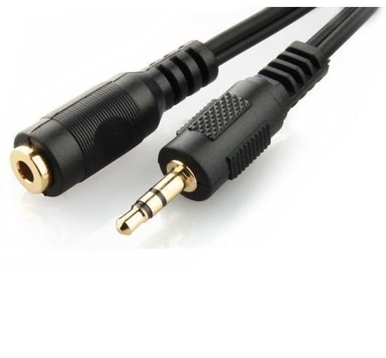 Аудіо-кабель Cablexpert 3.5 мм - 3.5 мм (M/F), 5 м, чорний (CCA-421S-5M) CCA-421S-5M фото
