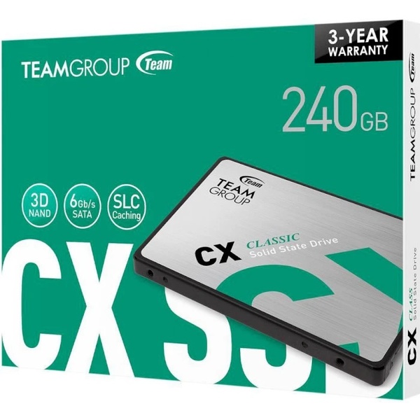 Накопичувач SSD 240GB Team CX1 2.5" SATAIII 3D TLC(T253X5240G0C101) T253X5240G0C101 фото