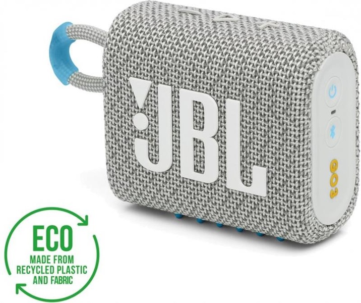 Акустична система JBL GO 3 Eco White (JBLGO3ECOWHT) JBLGO3ECOWHT фото