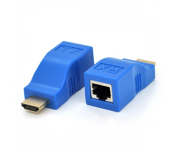 Адаптер Voltronic HDMI - RJ-45 (M/F), Blue (YT-SCPE HDMI-30m720P/14662) YT-SCPE HDMI-30m720P/14662 фото