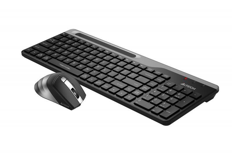 Комплект (клавіатура, мишка) бездротовий A4Tech FB2535CS Smoky Grey USB FB2535CS (Smoky Grey) фото