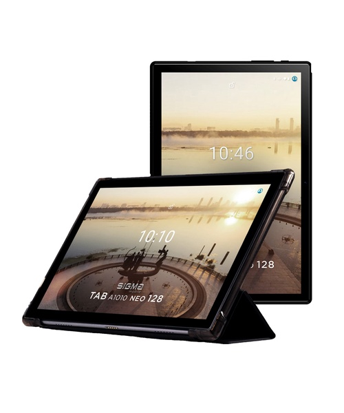 Планшетний ПК Sigma mobile Tab A1010 Neo 4/128GB 4G Dual Sim Black+чохол-книжка TAB A1010 Neo 4/128GB Black фото