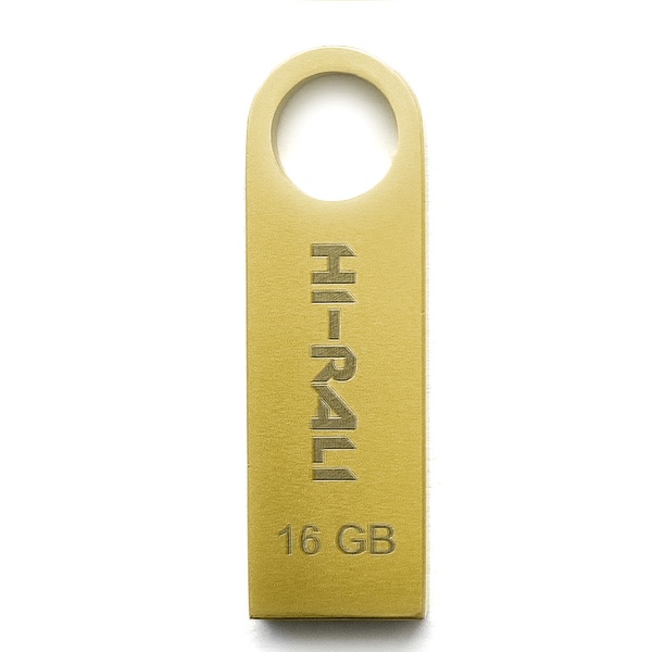 Флеш-накопичувач USB 16GB Hi-Rali Shuttle Series Gold (HI-16GBSHGD) HI-16GBSHGD фото