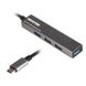 Концентратор USB Type-C Maxxter 4хUSB3.0 Dark Grey (HU3C-4P-02) HU3C-4P-02 фото 1