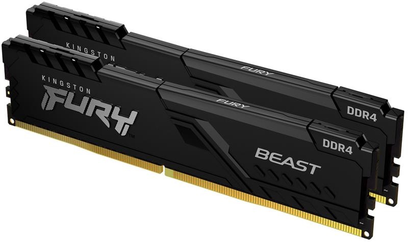 Модуль пам`ятi DDR4 2x16GB/3600 Kingston Fury Beast Black (KF436C18BBK2/32) KF436C18BBK2/32 фото