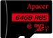 Карта пам`ятi MicroSDHXC 64GB UHS-I Class 10 Apacer + SD adapter (AP64GMCSX10U5-R) AP64GMCSX10U5-R фото 2