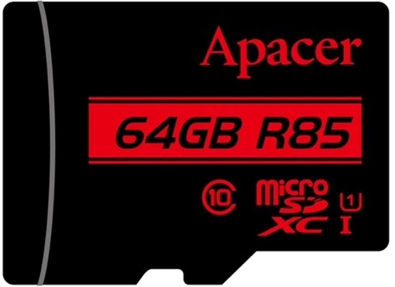 Карта пам`ятi MicroSDHXC 64GB UHS-I Class 10 Apacer + SD adapter (AP64GMCSX10U5-R) AP64GMCSX10U5-R фото