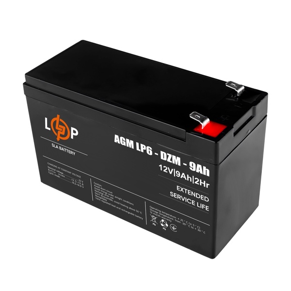 Акумуляторна батарея LogicPower LP 12V 9AH (LP 6-DZM-9 Ah) AGM LP12654 фото