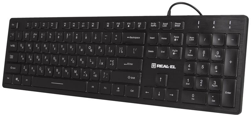 Клавіатура REAL-EL Comfort 7070 Ukr Black EL123100018 фото