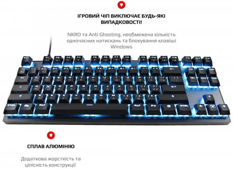 Клавіатура бездротова Motospeed GK82 Outemu Blue Black (mtgk82bmb) mtgk82bmb фото