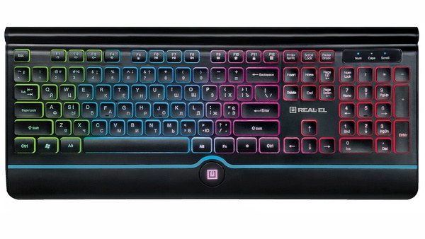 Клавіатура REAL-EL Comfort 8000 Backlit Ukr Black EL123100033 фото