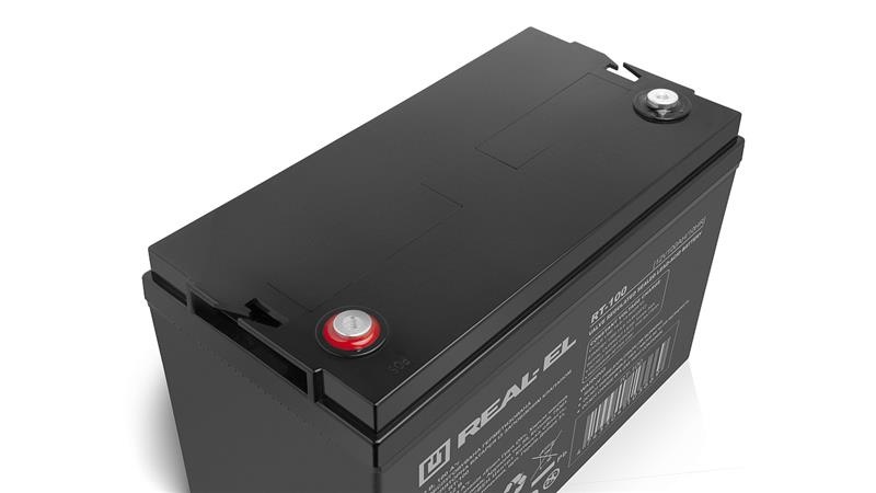 Акумуляторна батарея REAL-EL 12V 100AH (EL122200001) AGM EL122200001 фото