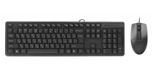 Комплект (клавіатура, мишка) A4-Tech KK-3330S Black USB KK-3330S Black фото