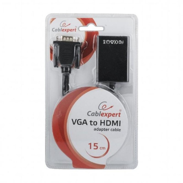 Адаптер Cablexpert HDMI - VGA (M/F), 0.15 м, Black (A-VGA-HDMI-01) A-VGA-HDMI-01 фото