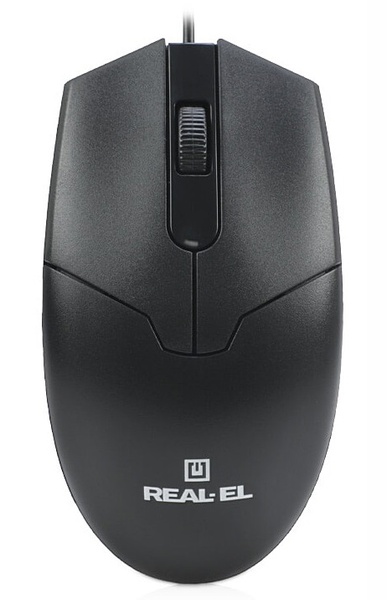 Мишка REAL-EL RM-208 Black USB EL123200030 фото
