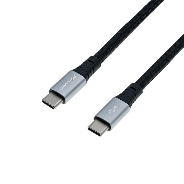 Кабель Grand-X USB Type-C - USB Type-C, Power Delivery, 65W, 1м, Black (TPC-02) TPC-02 фото