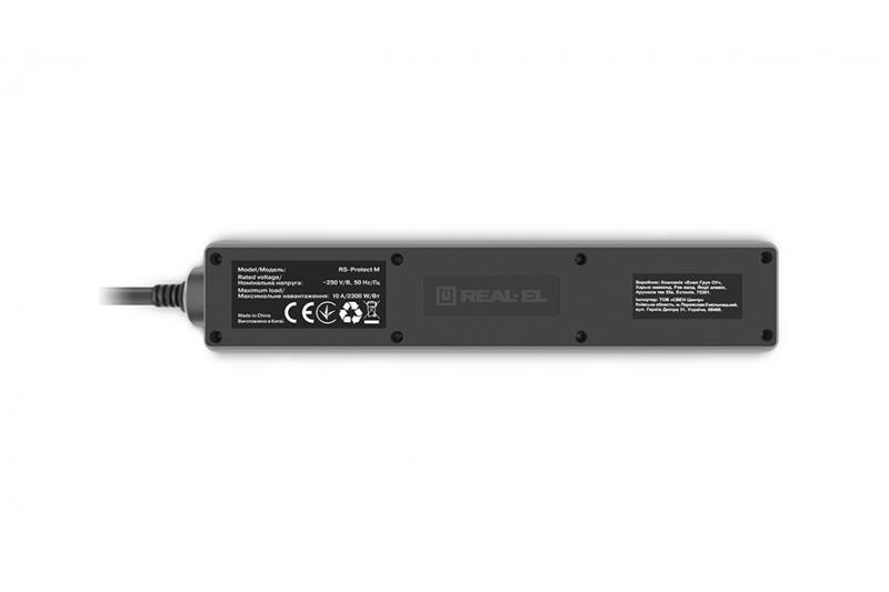 Фільтр живлення REAL-EL RS-Protect M 3м Black (EL122300028) EL122300028 фото