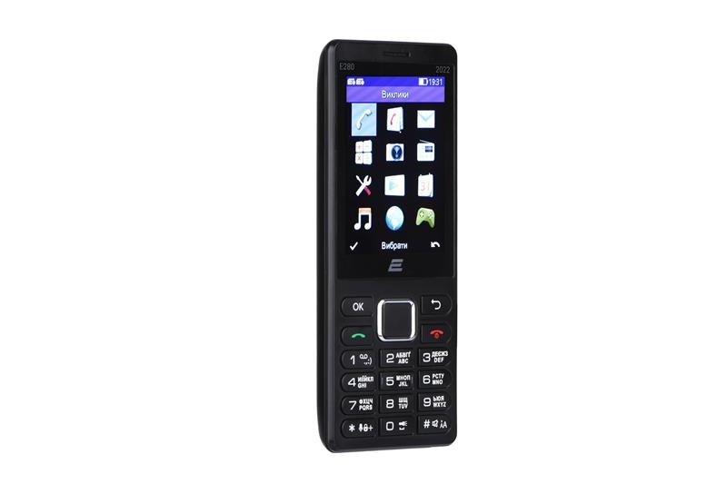 Мобiльний телефон 2E E280 2022 Dual Sim Black (688130245210) 688130245210 фото