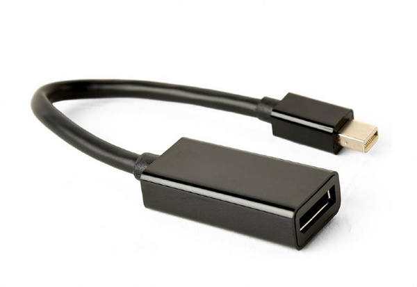 Адаптер Cablexpert mini DisplayPort - DisplayPort (M/F), 0.15 м, Black (A-mDPM-DPF4K-01) A-mDPM-DPF4K-01 фото