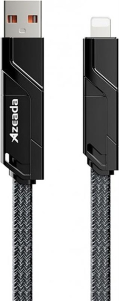 Кабель Proda PD-B96th USB/USB Type C - Lightning/USB-C 100W, 1.5м, Black (PD-B96th-BK) PD-B96th-BK фото