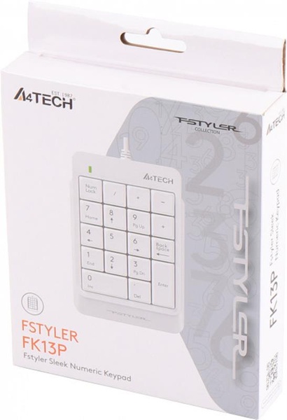 Цифровий клавiатурный блок A4Tech FK13P White FK13P (White) фото