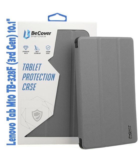 Чохол-книжка BeCover Smart для Lenovo Tab M10 TB-328F (3rd Gen) 10.1" Gray (708284) 708284 фото