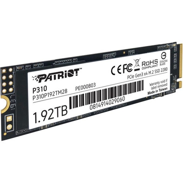 Накопичувач SSD 1.92TB Patriot P310 M.2 2280 PCIe NVMe 4.0 x4 TLC (P310P192TM28) P310P192TM28 фото