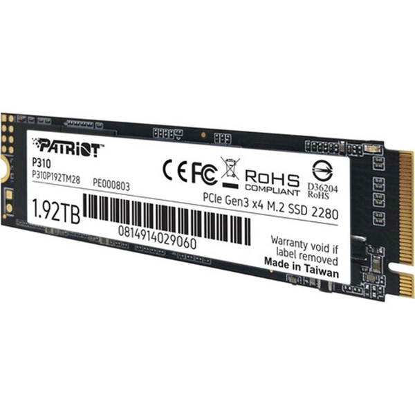 Накопичувач SSD 1.92TB Patriot P310 M.2 2280 PCIe NVMe 4.0 x4 TLC (P310P192TM28) P310P192TM28 фото